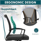 Chaise de bureau Homall, chaise ergonomique en maille avec soutien lombaire