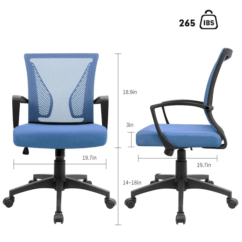 Chaise de bureau Homall, chaise ergonomique en maille avec soutien lombaire