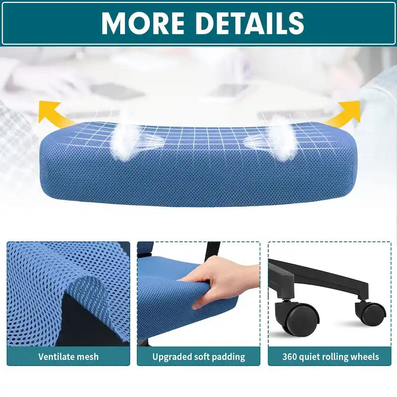 Chaise de bureau Homall, chaise ergonomique en maille avec soutien lombaire