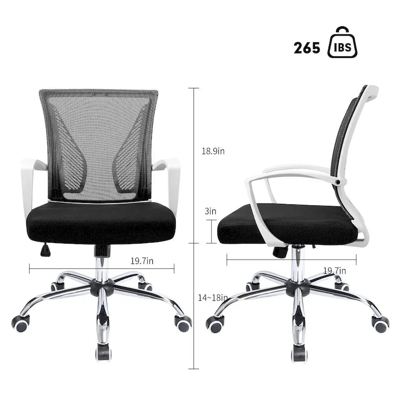 Chaise de bureau Homall, chaise ergonomique en maille avec soutien lombaire