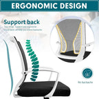 Chaise de bureau Homall, chaise ergonomique en maille avec soutien lombaire