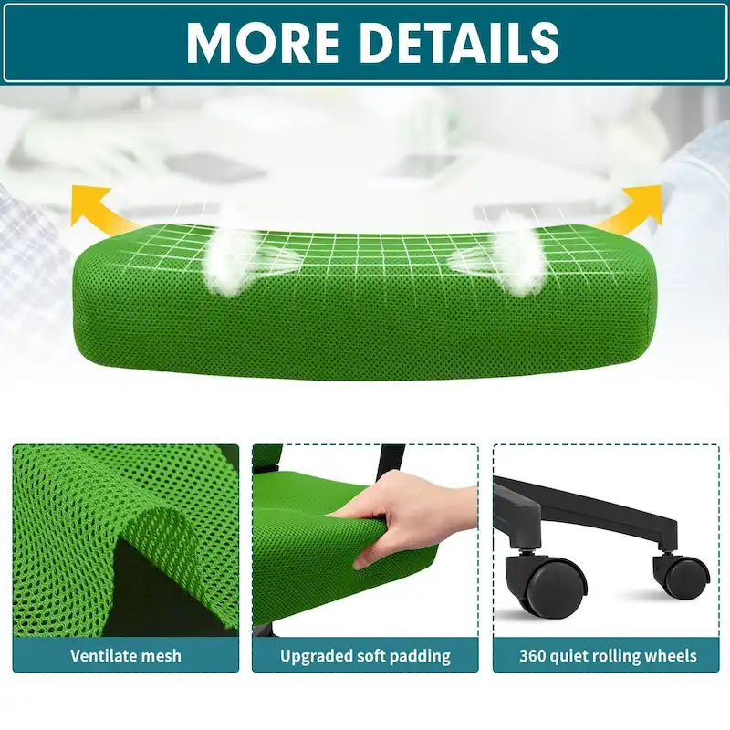 Chaise de bureau Homall, chaise ergonomique en maille avec soutien lombaire