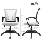 Chaise de bureau Homall, chaise ergonomique en maille avec soutien lombaire