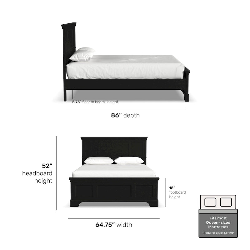 Lit Homestyles Bedford noir Queen
