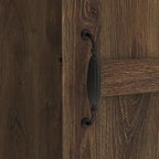 Armoire-penderie DH BASIC style rustique, finition noyer vieilli, double porte et 1 tiroir, par Denhour