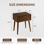 Table d'appoint moderne marron très confortable avec tiroirs