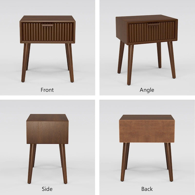 Table d'appoint moderne marron très confortable avec tiroirs