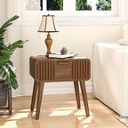 Table d'appoint moderne marron très confortable avec tiroirs