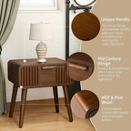 Table d'appoint moderne marron très confortable avec tiroirs