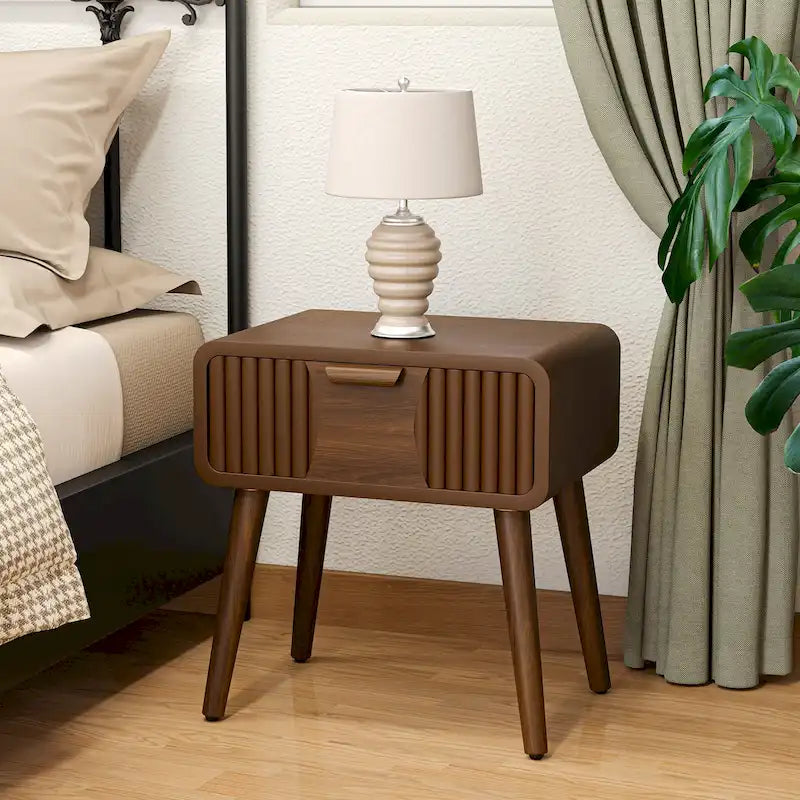 Table d'appoint moderne marron très confortable avec tiroirs