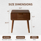 Table d'appoint moderne marron très confortable avec tiroirs