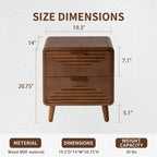 Table d'appoint moderne marron très confortable avec tiroirs