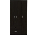 Armoire TUHOME Austral à 3 portes avec tiroirs, étagères et tringle - Non disponible