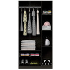 Armoire TUHOME Austral à 3 portes avec tiroirs, étagères et tringle - Non disponible