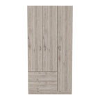 Armoire TUHOME Austral à 3 portes avec tiroirs, étagères et tringle - Non disponible
