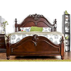 Lit à baldaquin Diva en bois massif cerisier de Furniture of America