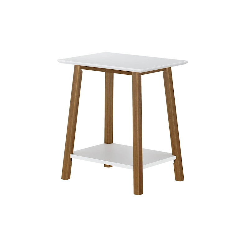 Table d'appoint Plank and Beam style moderne du milieu du siècle - 58,4 cm (L) x 41,3 cm (l) x 64,8 cm (H)