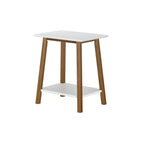 Table d'appoint Plank and Beam style moderne du milieu du siècle - 58,4 cm (L) x 41,3 cm (l) x 64,8 cm (H)