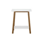 Table d'appoint Plank and Beam style moderne du milieu du siècle - 58,4 cm (L) x 41,3 cm (l) x 64,8 cm (H)
