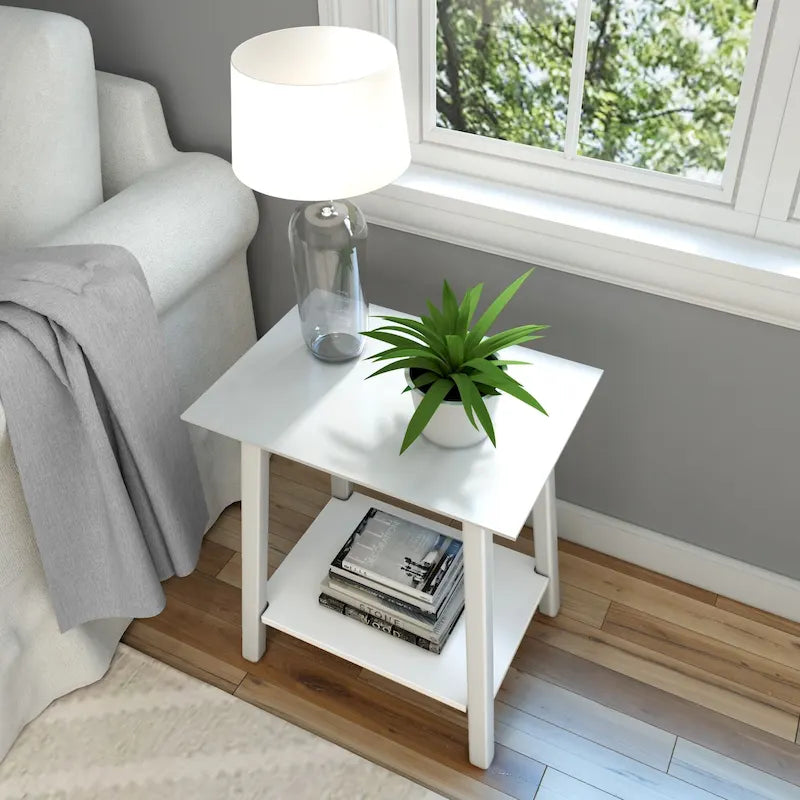 Table d'appoint Plank and Beam style moderne du milieu du siècle - 58,4 cm (L) x 41,3 cm (l) x 64,8 cm (H)
