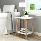 Table d'appoint Plank and Beam style moderne du milieu du siècle - 58,4 cm (L) x 41,3 cm (l) x 64,8 cm (H)