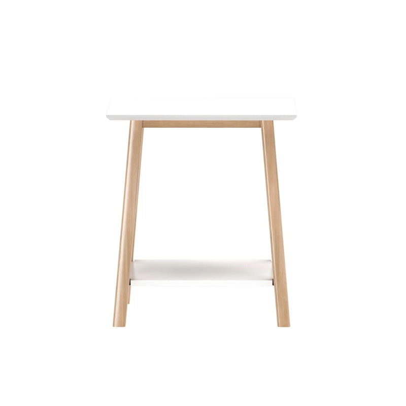 Table d'appoint Plank and Beam style moderne du milieu du siècle - 58,4 cm (L) x 41,3 cm (l) x 64,8 cm (H)