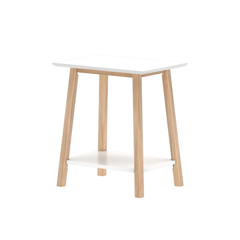 Table d'appoint Plank and Beam style moderne du milieu du siècle - 58,4 cm (L) x 41,3 cm (l) x 64,8 cm (H)