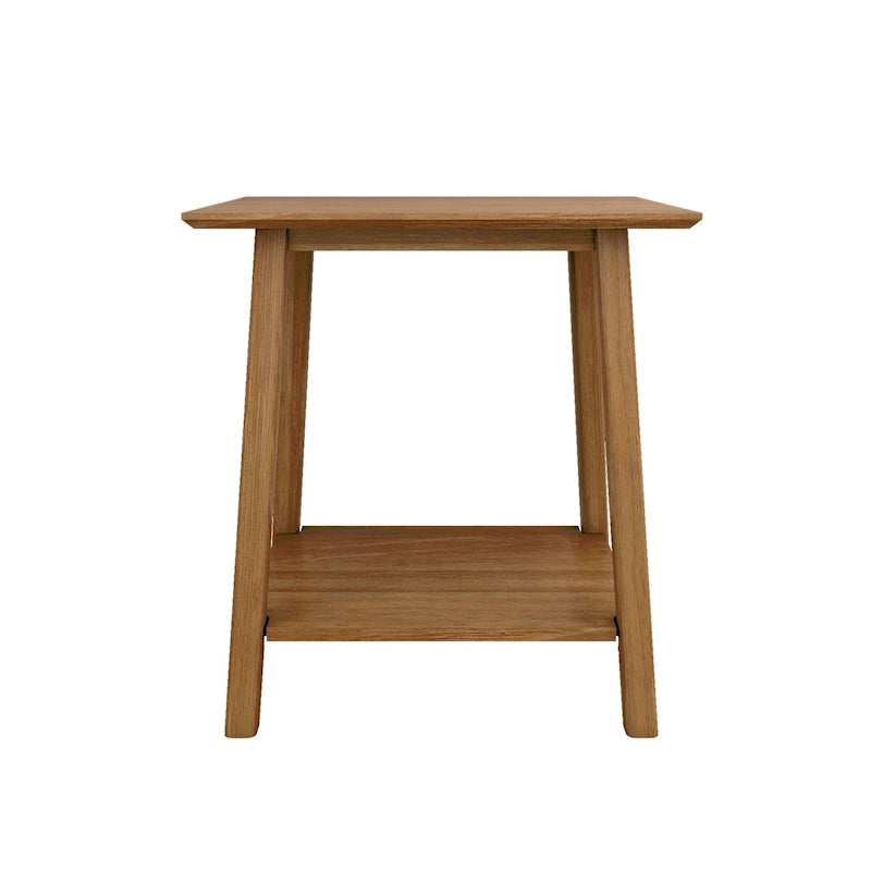 Table d'appoint Plank and Beam style moderne du milieu du siècle - 58,4 cm (L) x 41,3 cm (l) x 64,8 cm (H)