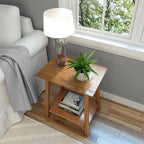 Table d'appoint Plank and Beam style moderne du milieu du siècle - 58,4 cm (L) x 41,3 cm (l) x 64,8 cm (H)