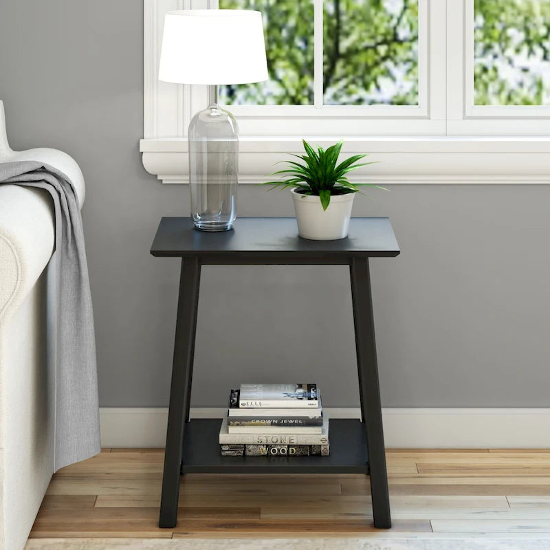 Table d'appoint Plank and Beam style moderne du milieu du siècle - 58,4 cm (L) x 41,3 cm (l) x 64,8 cm (H)