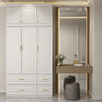 FUFU&amp;GAGA Grande Armoire Combo Armoires Placard Armoire de Rangement Blanc