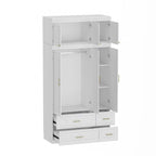 FUFU&amp;GAGA Grande Armoire Combo Armoires Placard Armoire de Rangement Blanc