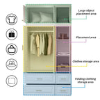 FUFU&amp;GAGA Grande Armoire Combo Armoires Placard Armoire de Rangement Blanc