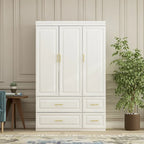 FUFU&amp;GAGA Grande Armoire Combo Armoires Placard Armoire de Rangement Blanc