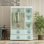 FUFU&amp;GAGA Grande Armoire Combo Armoires Placard Armoire de Rangement Blanc