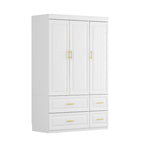 FUFU&amp;GAGA Grande Armoire Combo Armoires Placard Armoire de Rangement Blanc