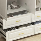 FUFU&amp;GAGA Grande Armoire Combo Armoires Placard Armoire de Rangement Blanc