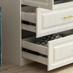 FUFU&amp;GAGA Grande Armoire Combo Armoires Placard Armoire de Rangement Blanc