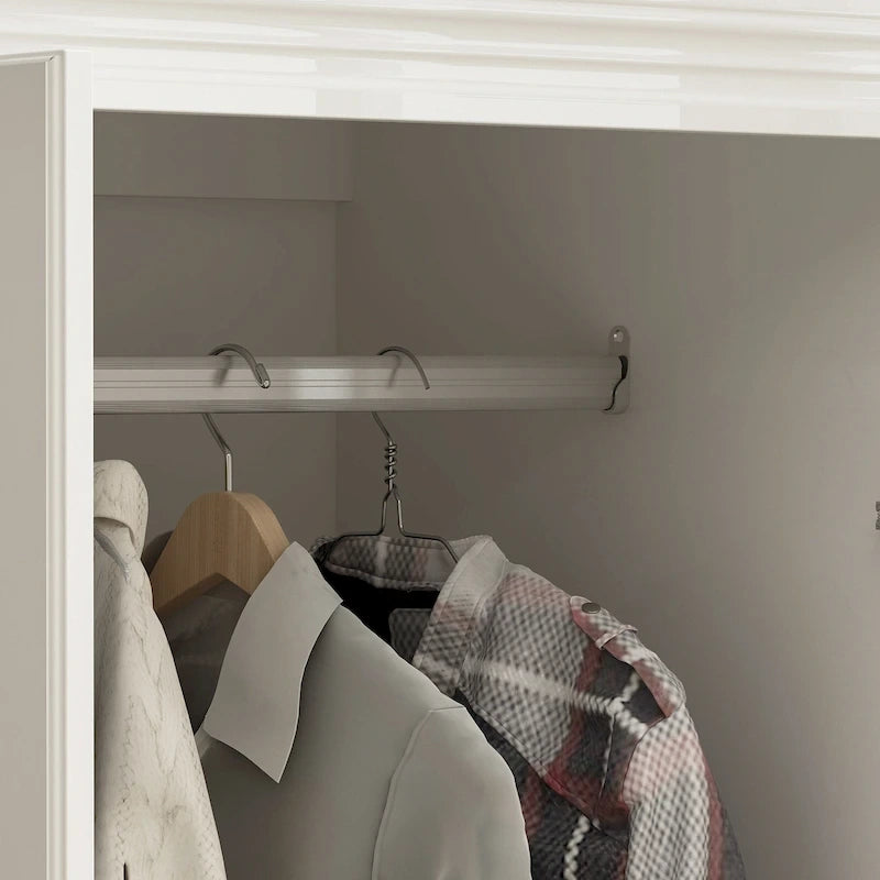 FUFU&amp;GAGA Grande Armoire Combo Armoires Placard Armoire de Rangement Blanc
