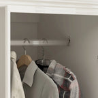 FUFU&amp;GAGA Grande Armoire Combo Armoires Placard Armoire de Rangement Blanc