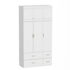 FUFU&amp;GAGA Grande Armoire Combo Armoires Placard Armoire de Rangement Blanc