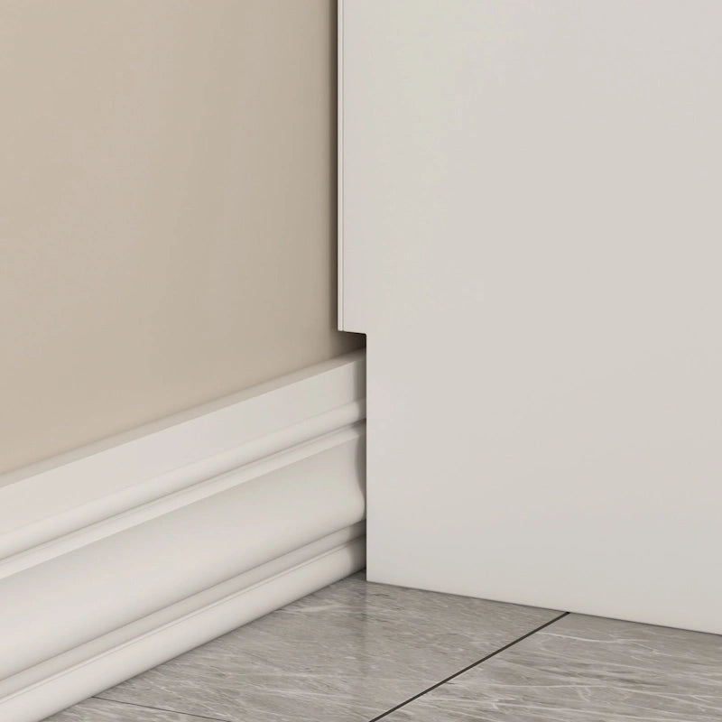 FUFU&amp;GAGA Grande Armoire Combo Armoires Placard Armoire de Rangement Blanc