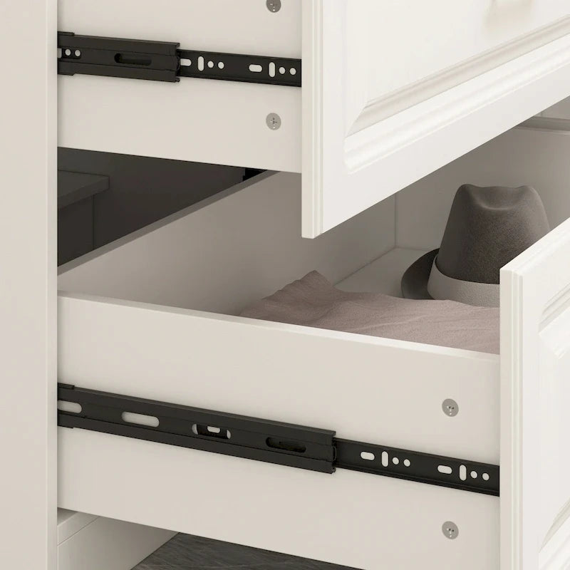 FUFU&amp;GAGA Grande Armoire Combo Armoires Placard Armoire de Rangement Blanc