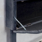 Lit coffre rembourré Rosdale gris avec ports USB par Furniture of America
