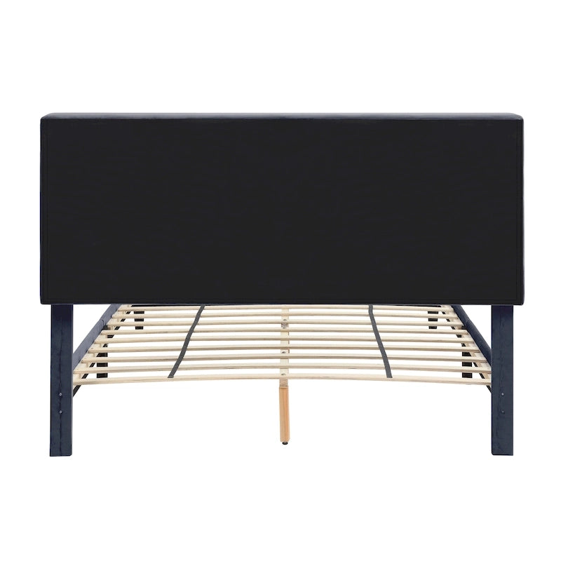 Lit coffre rembourré Rosdale gris avec ports USB par Furniture of America