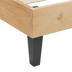 Lit plateforme en bois massif style Mid-Century Modern de MUSEHOMEINC, cadre de lit avec tête de lit à hauteur réglable, sommier non requis