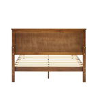 Lit plateforme en bois massif style Mid-Century Modern de MUSEHOMEINC, cadre de lit avec tête de lit à hauteur réglable, sommier non requis
