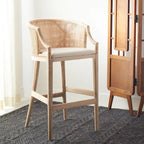 Tabouret de bar SAFAVIEH Virona en rotin 76 cm (22,3 po L x 20,5 po P x 39 po H)