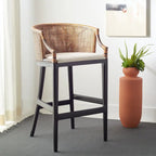 Tabouret de bar SAFAVIEH Virona en rotin 76 cm (22,3 po L x 20,5 po P x 39 po H)