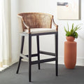 SAFAVIEH Virona Rattan 30-inch Bar Stool - 22.3 W x 20.5 L x 39 H - 22Wx21Dx39H
